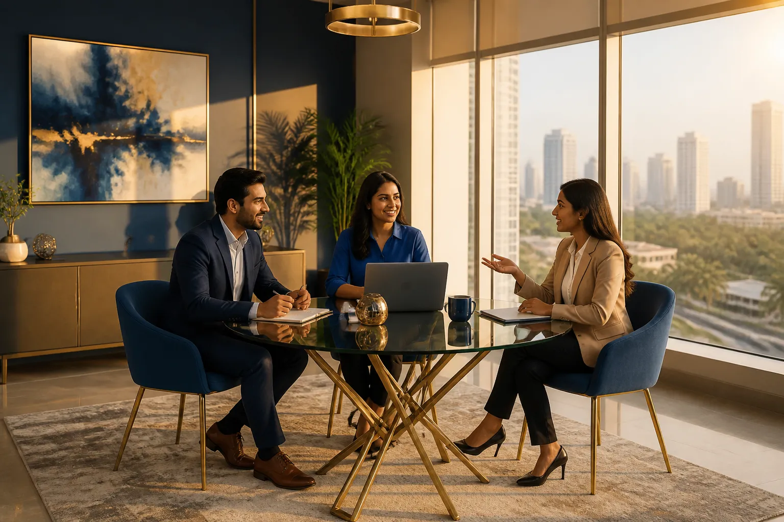 Aexvora team in a strategy session with a client